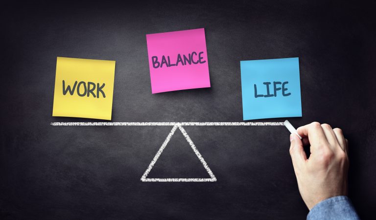 Work life balance business and family choice graphic